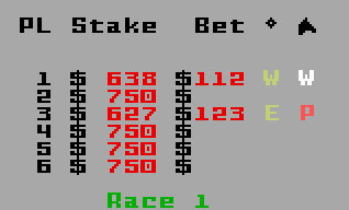 Screenshot of Horse Racing