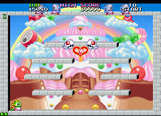 Screenshot of Bubble Bobble 2 (World)