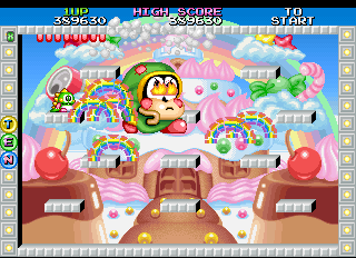 Screenshot of Bubble Bobble 2 (World)