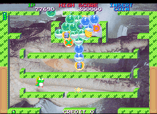 Screenshot of Bubble Memories-The Story of Bubble Bobble 3 (World)