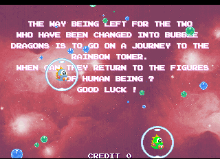 Screenshot of Bubble Memories-The Story of Bubble Bobble 3 (World)