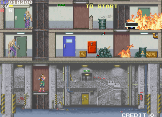 Screenshot of Elevator Action Returns (World)