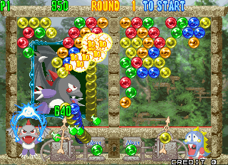 Screenshot of Puzzle Bobble 4 (World)