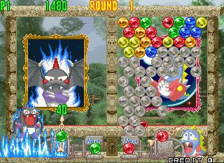 Screenshot of Puzzle Bobble 4 (World)