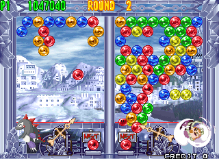 Screenshot of Puzzle Bobble 4 (World)