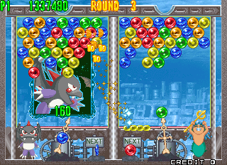 Screenshot of Puzzle Bobble 4 (World)