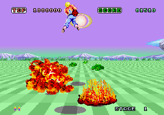 Screenshot of Space Harrier