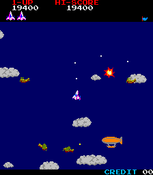 Screenshot of Time Pilot