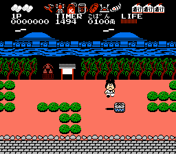 Screenshot of Ganbare Goemon-Karakuri Douchuu