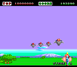 Screenshot of Space Harrier