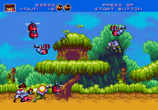 Screenshot of Gunstar Heroes