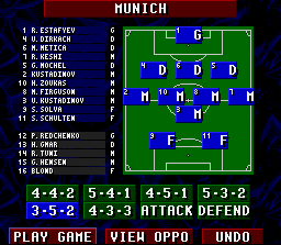 Screenshot of Championship Soccer 94