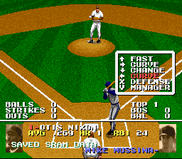 Screenshot of Tecmo Super Baseball