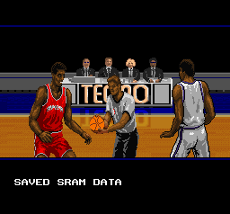 Screenshot of Tecmo Super NBA Basketball