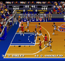 Screenshot of Tecmo Super NBA Basketball